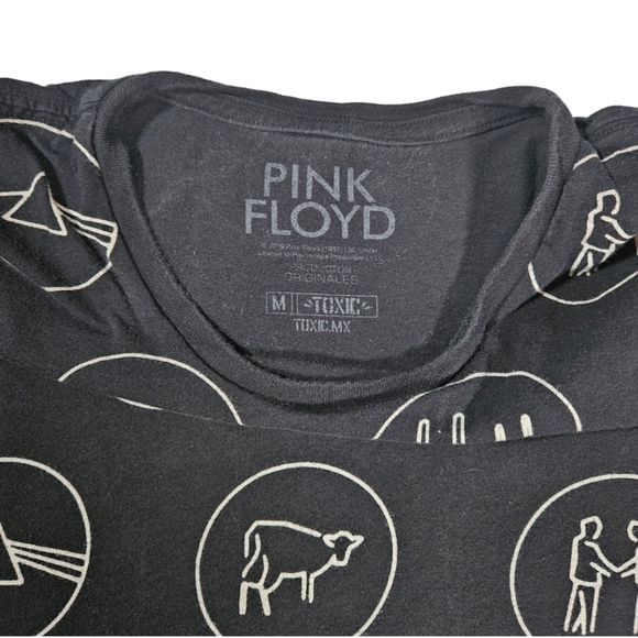 Pink Floyd Black Crop Top, Black/Tan, Medium - Picture 6 of 9